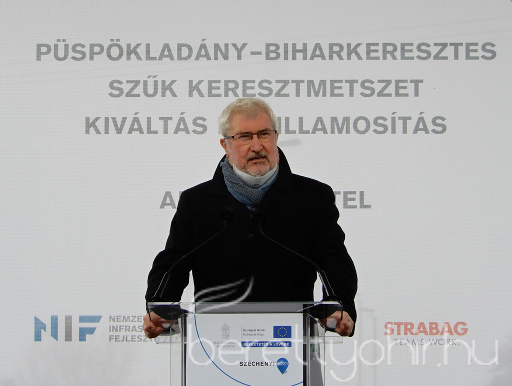 Vasútvonal villamosítása   alapkőletétel 07