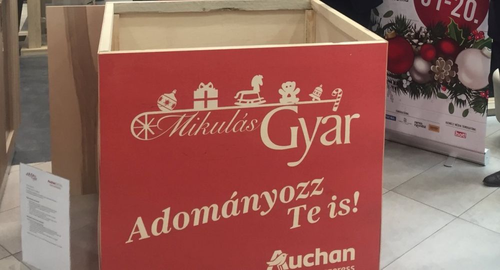 mikulásgyár gyűjtődoboz