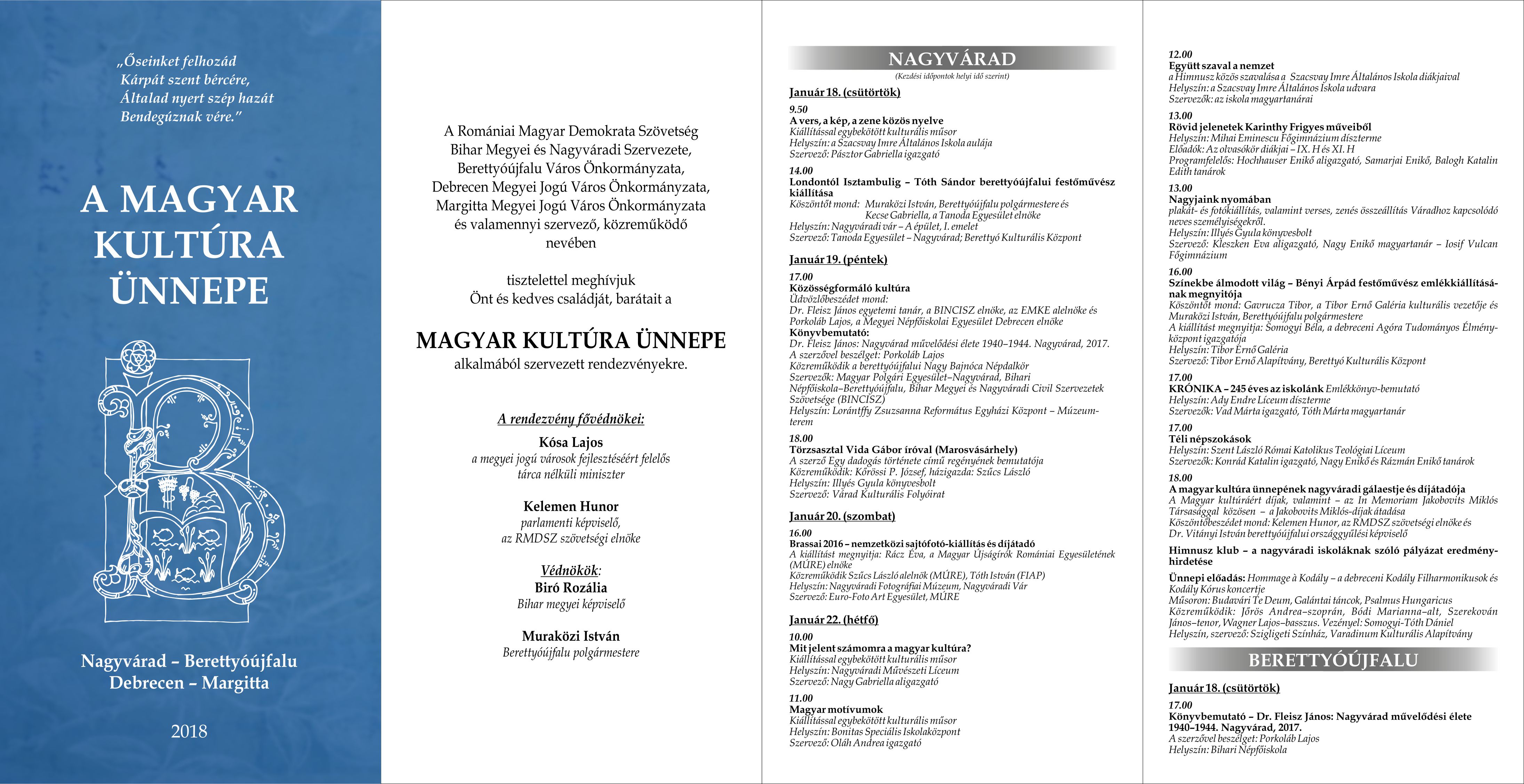 a magyar kultura unnepe meghivo 2018 1