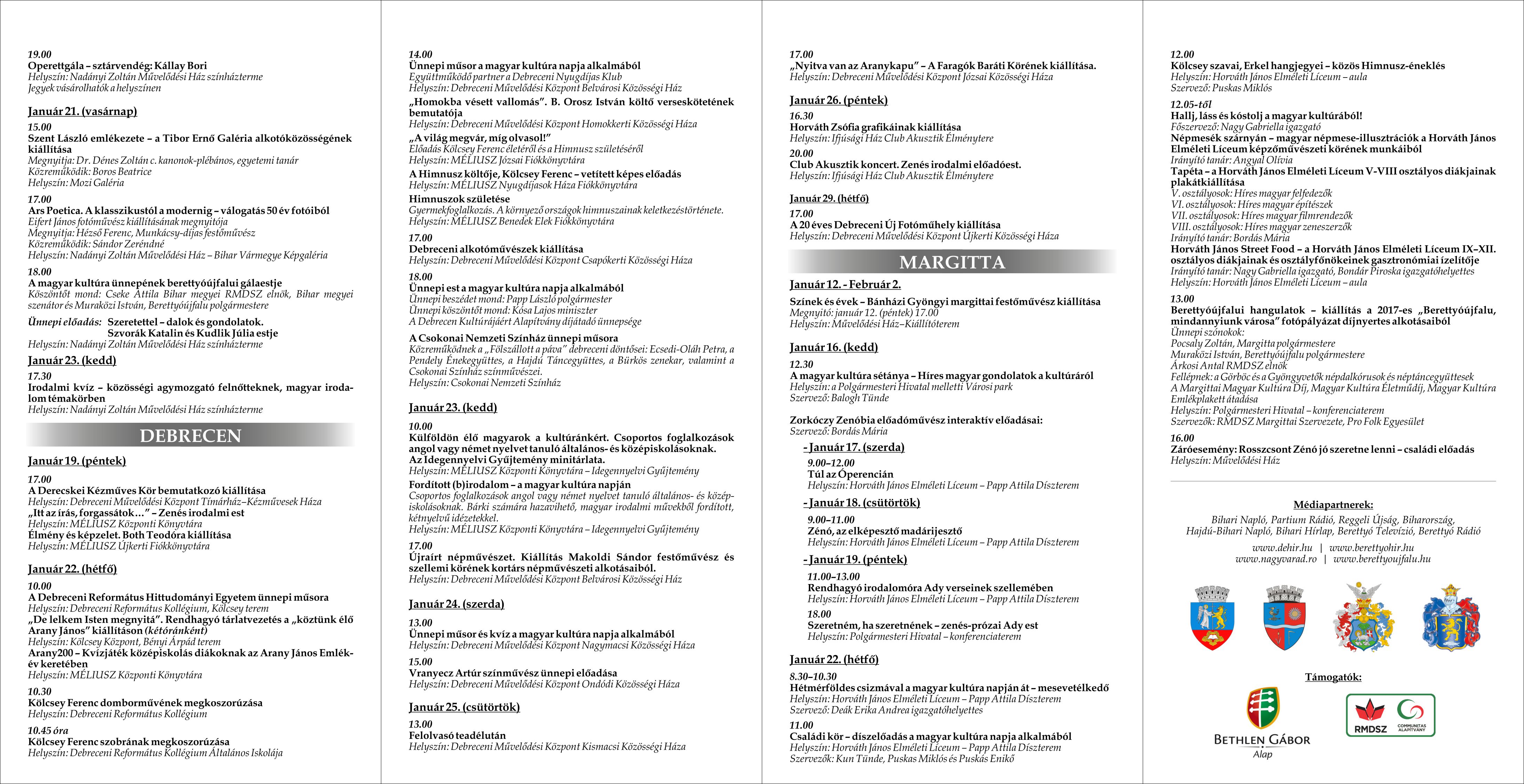 a magyar kultura unnepe meghivo 2018 2