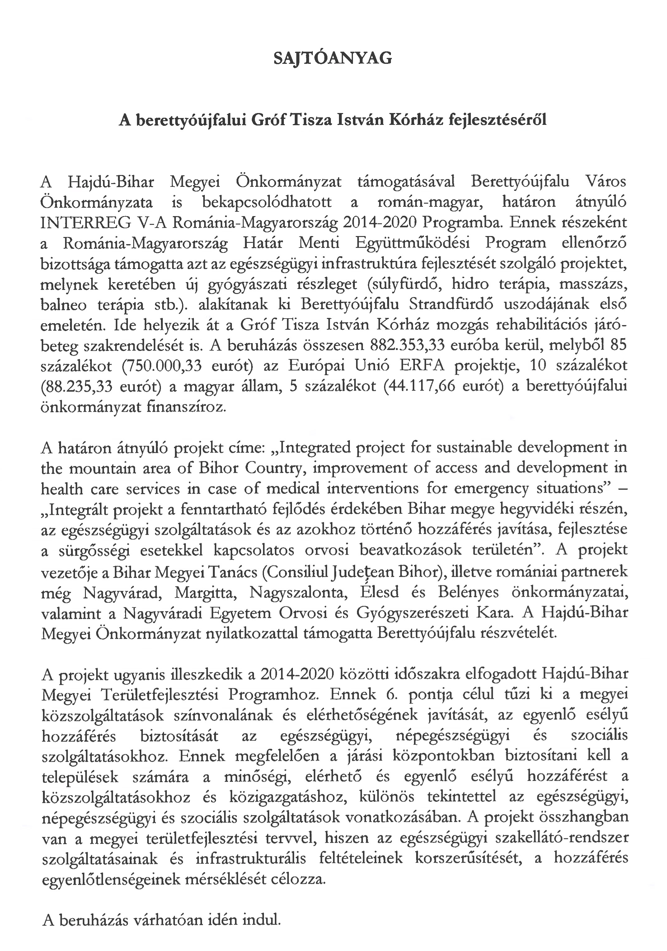 Sajtóanyag projektnyito