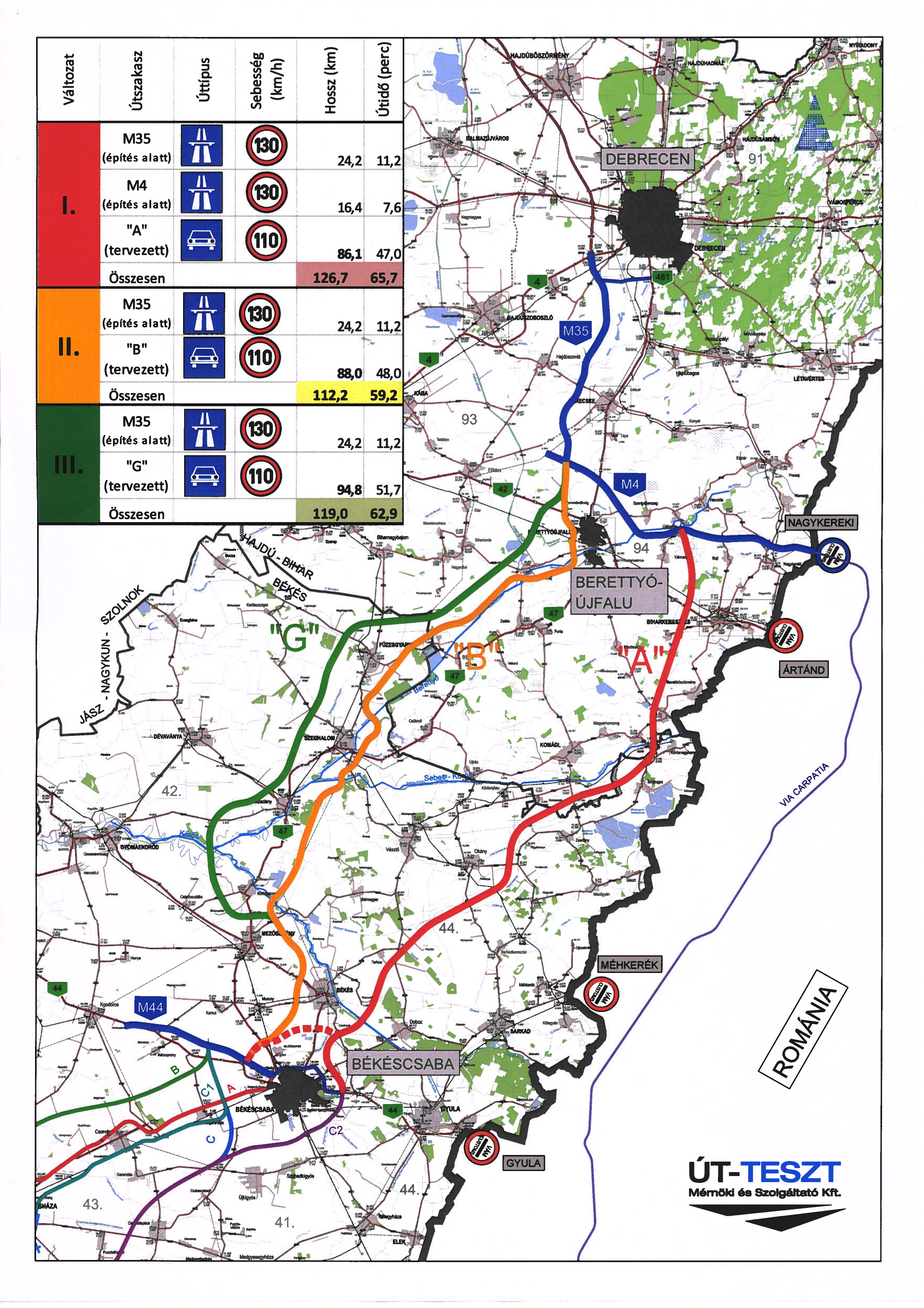 déli elkerülő út nyomvonalak
