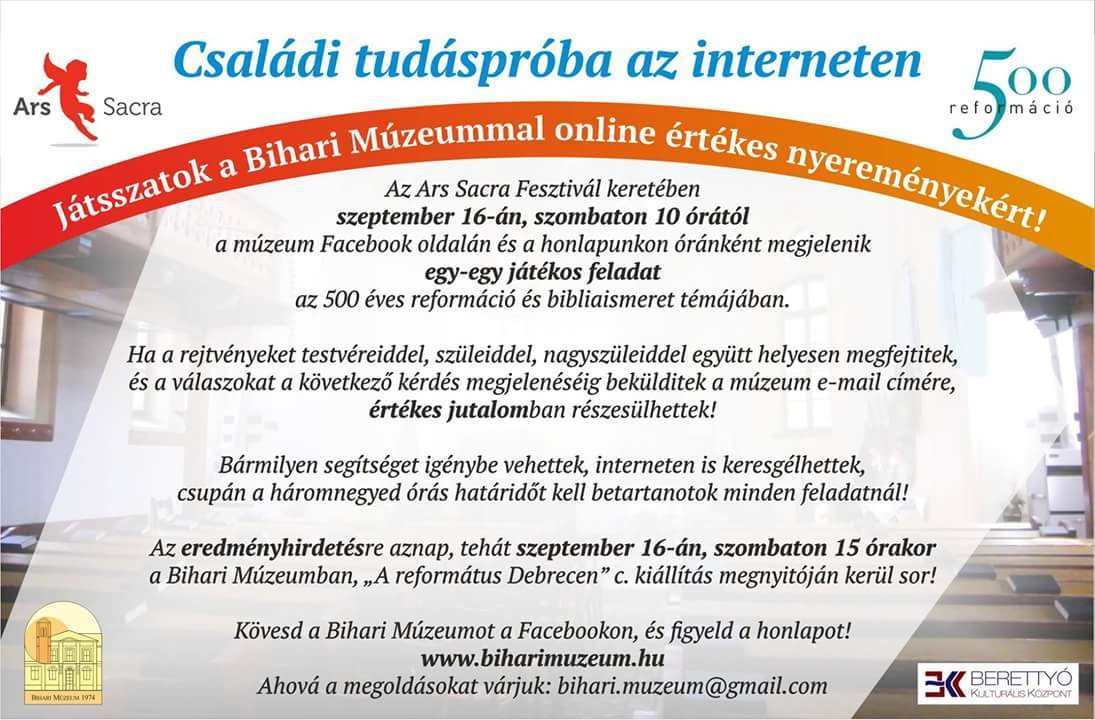 Családi tudáspróba az interneten Szeptember 16