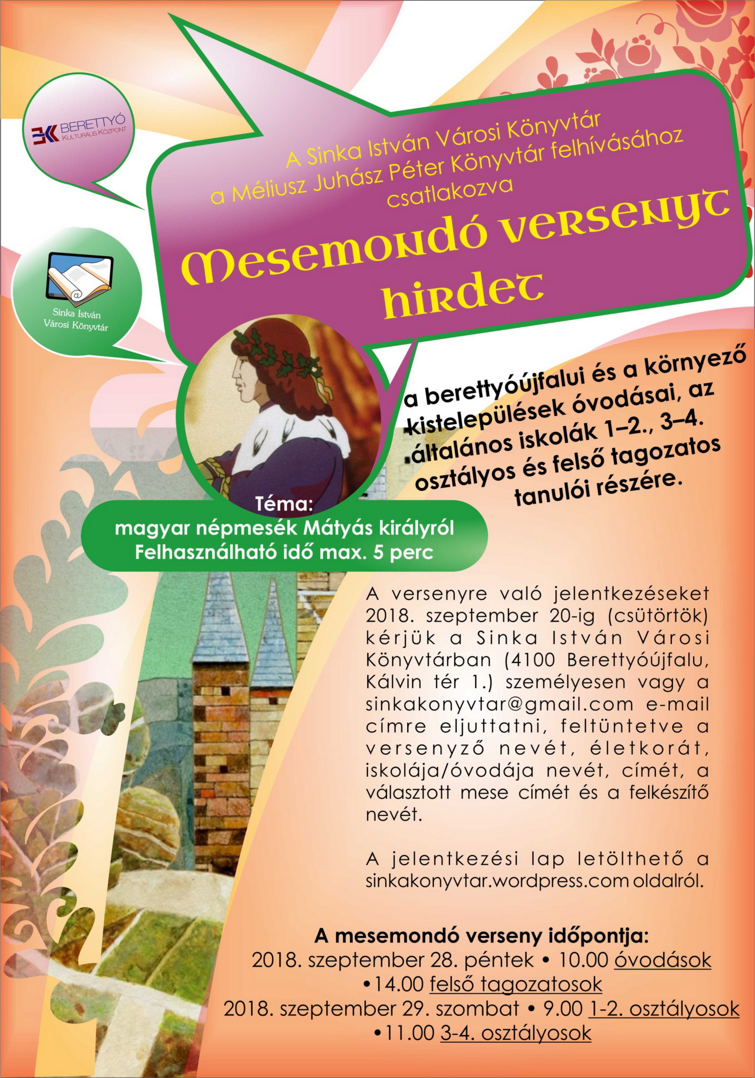 Mesemondó verseny plakát